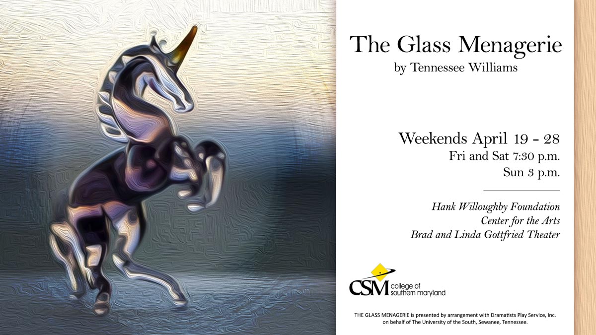 Glass Menagerie poster featuring a glass horse