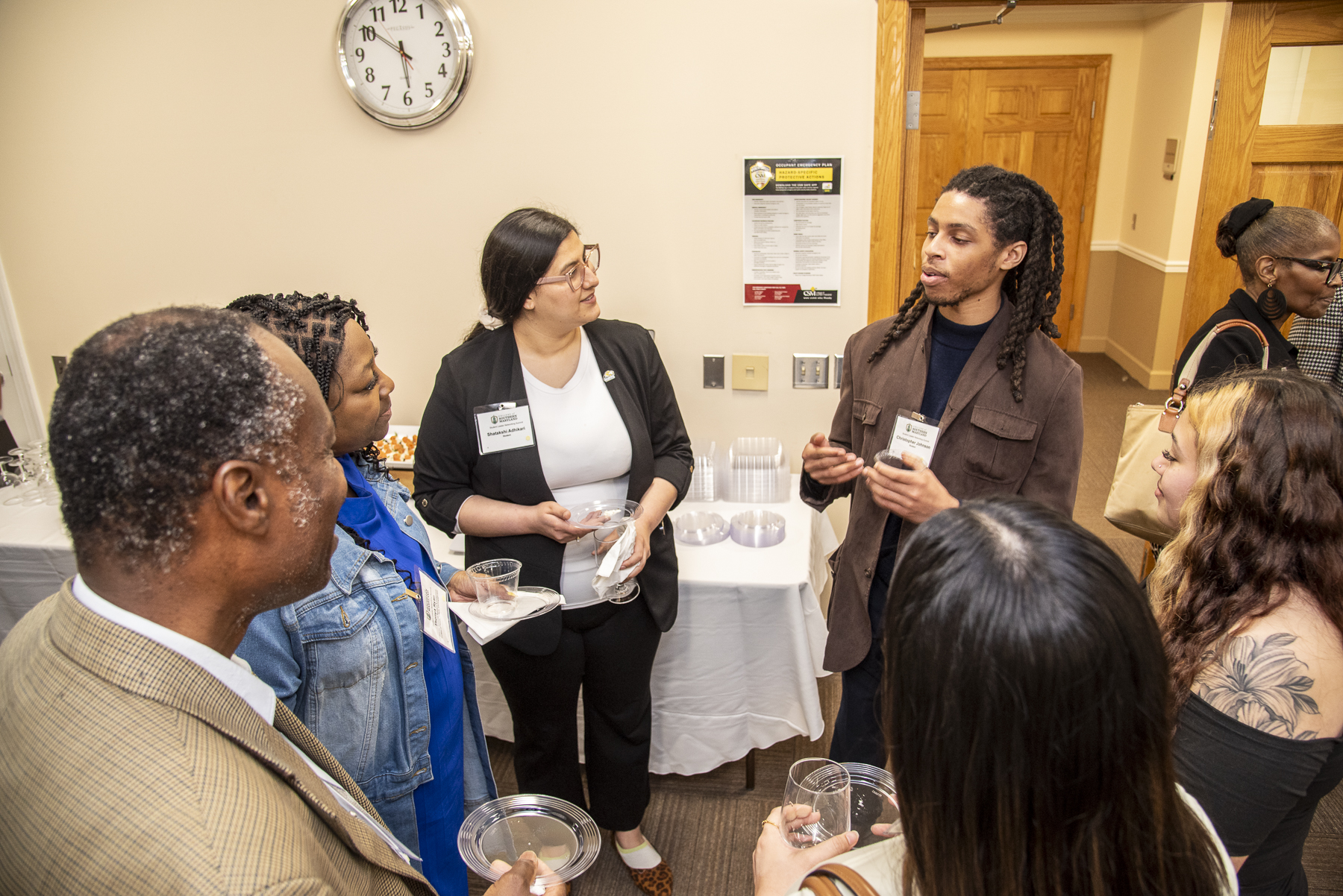 Small group of CSM students and staff network