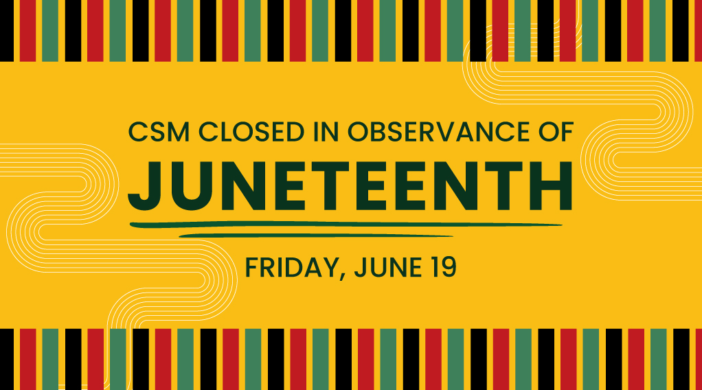 Campus closure announcement in observance of Juneteenth