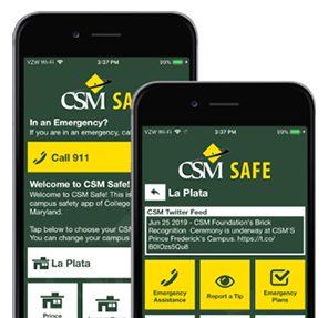 Screenshot of CSM Safe App