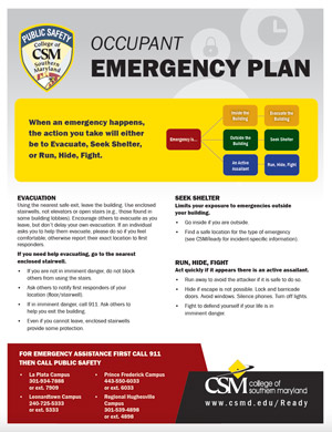 occupant emergency plan