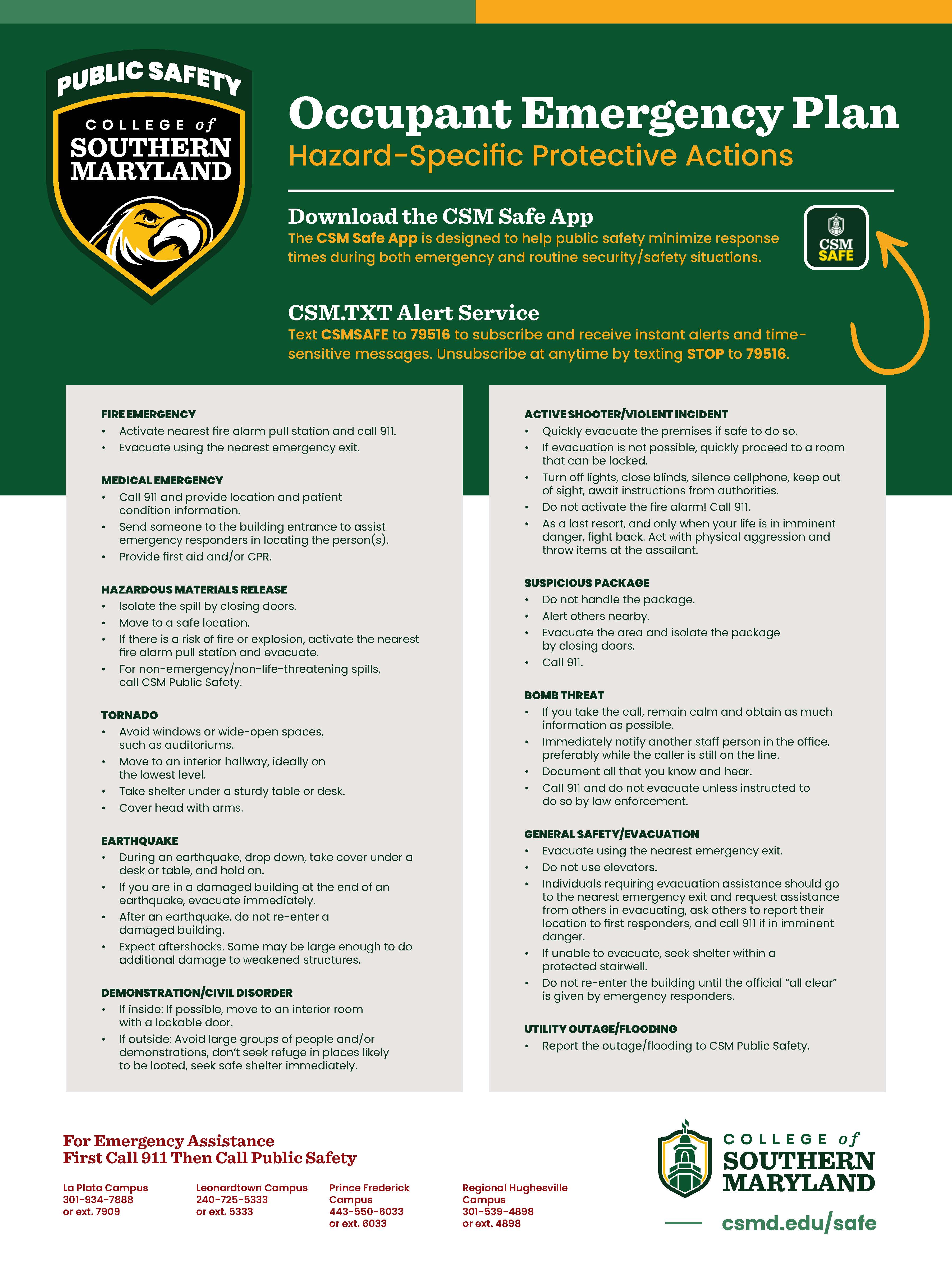 occupant emergency plan