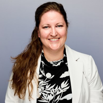 smiling female with brown hair