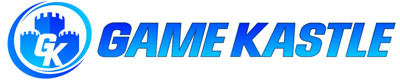 Logo for Game Kastle featuring the letters "GK" and a castle icon in blue hues.