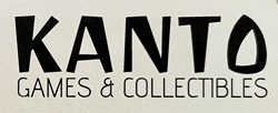 Kanto logo featuring bold lettering with the words "GAMES & COLLECTIBLES" underneath.