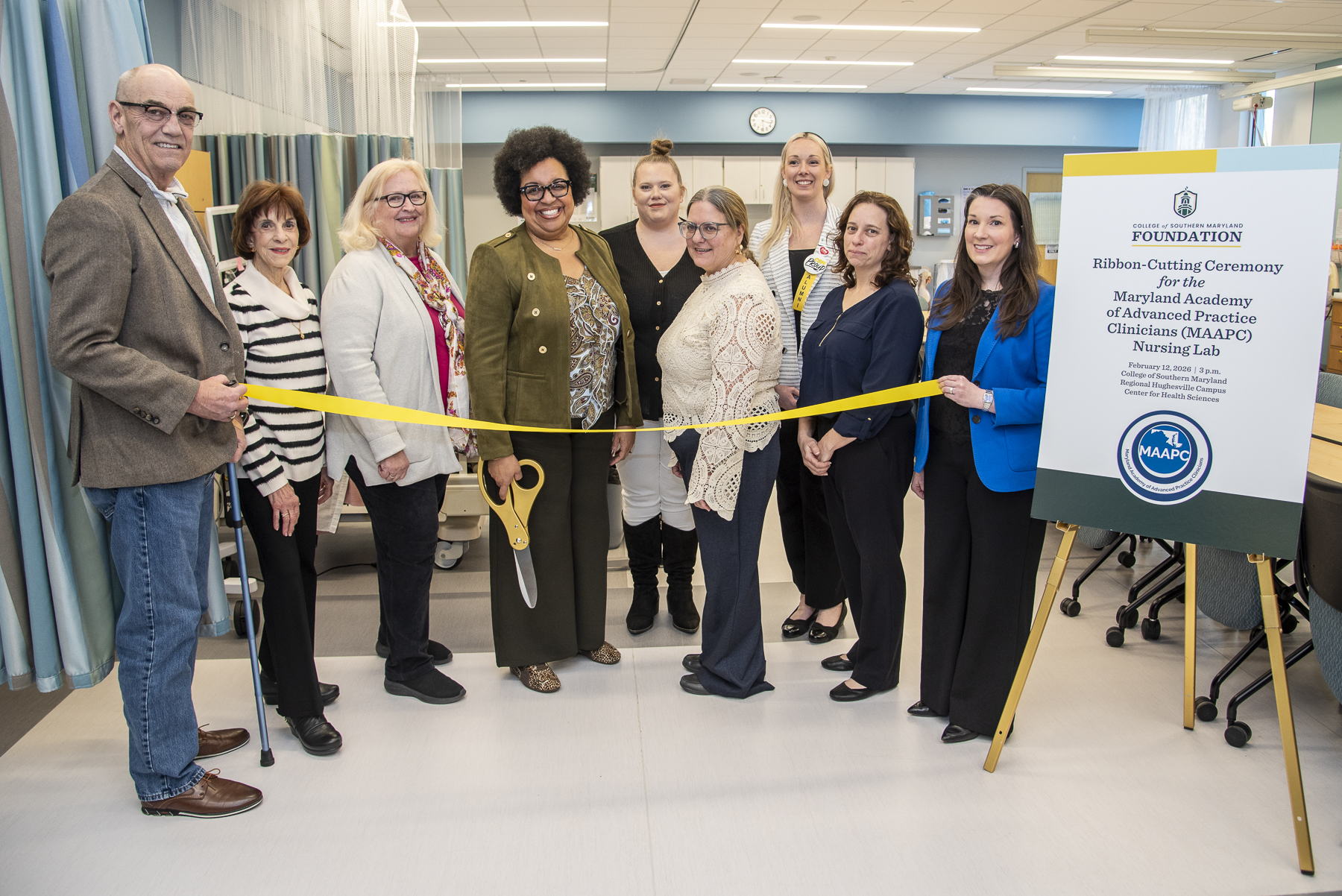 CSM and MAAPC leaders cut the ribbon for new MAAPC Nursing Lab