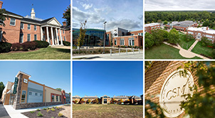 csm collage of buildings