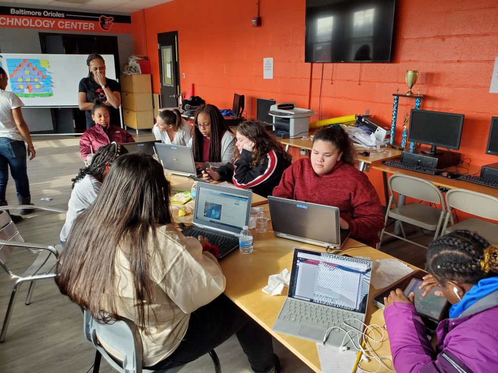 Stella's Girls Girls Who Code Class