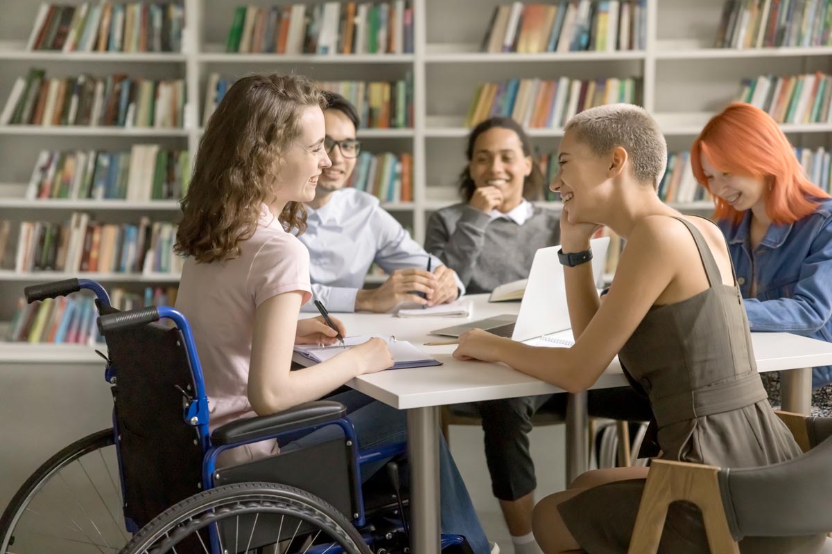 disabled student in wheelchair